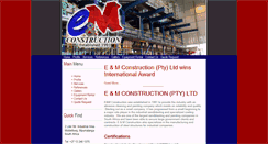 Desktop Screenshot of emconstruction.co.za